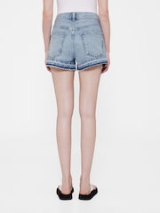 GapStudio Blue Low Rise Stride Denim Shorts - Image 6 of 8