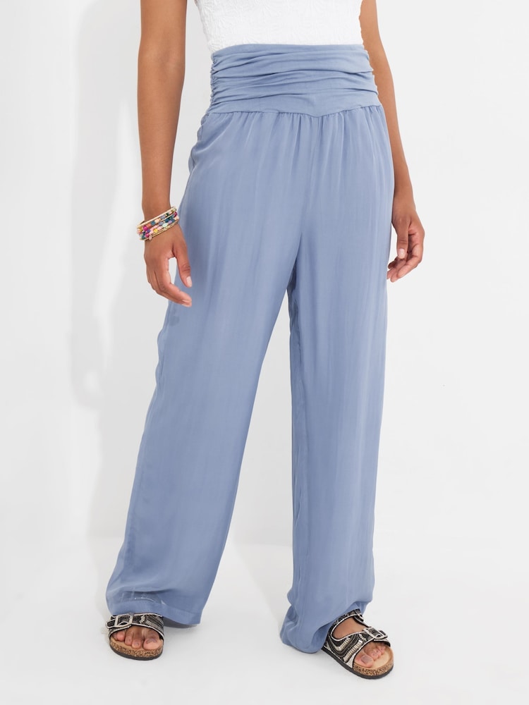 Joe Browns Blue Relaxed Fit Breezy Beach Trousers - Image 1 of 5