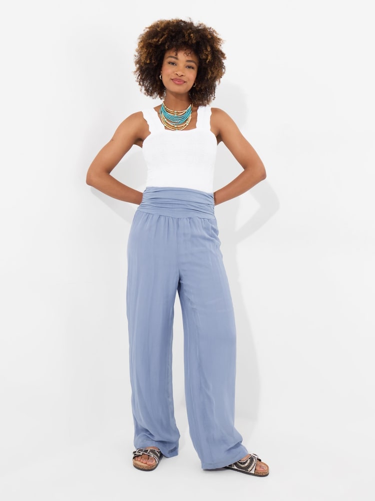 Joe Browns Blue Relaxed Fit Breezy Beach Trousers - Image 2 of 5