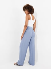 Joe Browns Blue Relaxed Fit Breezy Beach Trousers - Image 4 of 5