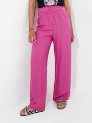 Joe Browns Pink Relaxed Fit Breezy Beach Trousers - Image 4 of 7