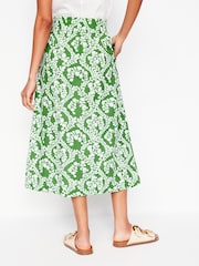 Verde - Boden Doublecloth Smocked 100% Cotton Midi Skirt - Imagen 3 de 5