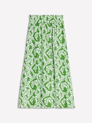 Verde - Boden Doublecloth Smocked 100% Cotton Midi Skirt - Imagen 5 de 5