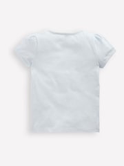 modra - Boden 100% Cotton z napihnjenimi rokavi Appliqué majica - Slika 3 iz 4