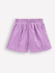 Boden Purple Embroidered Pull-On Shorts - Image 2 of 3