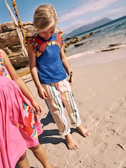Boden Blue Pull-On 100% Cotton Trousers - Image 1 of 4