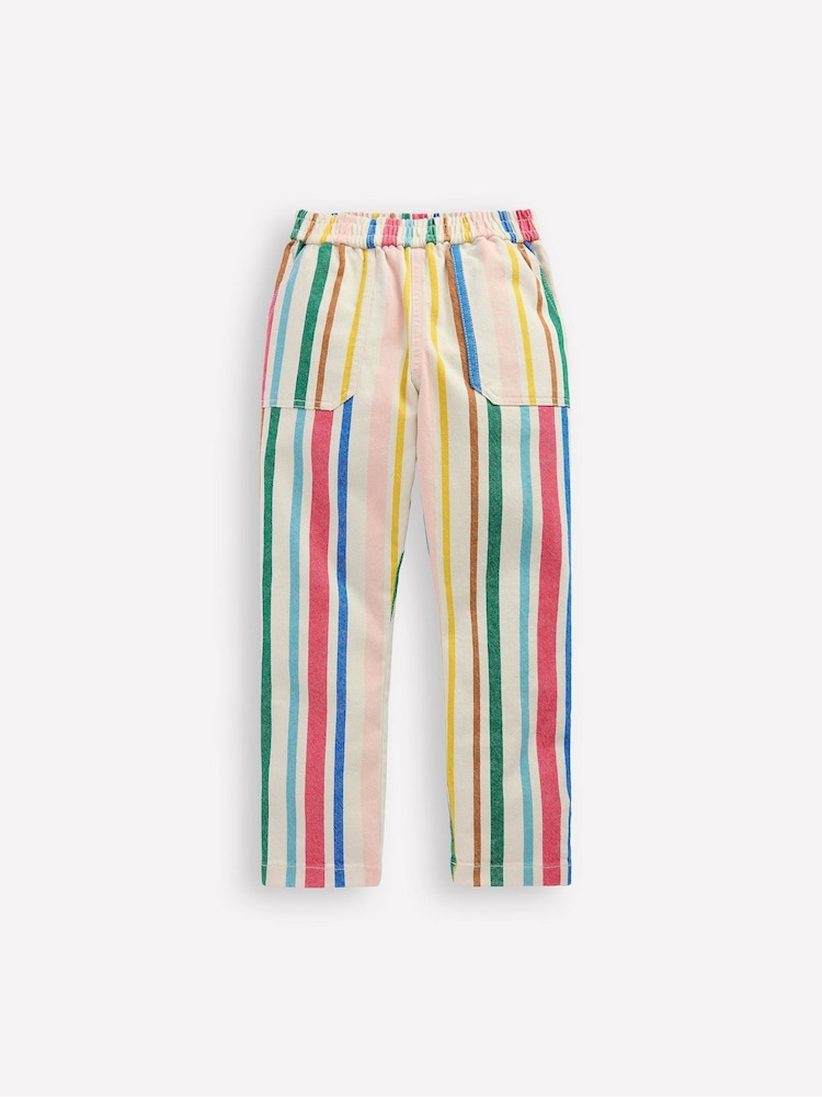 Boden Blue Pull-On 100% Cotton Trousers - Image 2 of 4 Boden Blue Pull-On 100% Cotton Trousers - Image 2 of 4