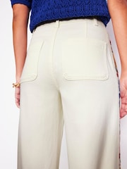 Boden Cream Cropped Embroidered Jeans - Image 5 of 8