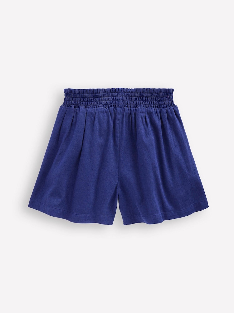 Boden Blue Embroidered Pull-On Shorts - Image 2 of 3