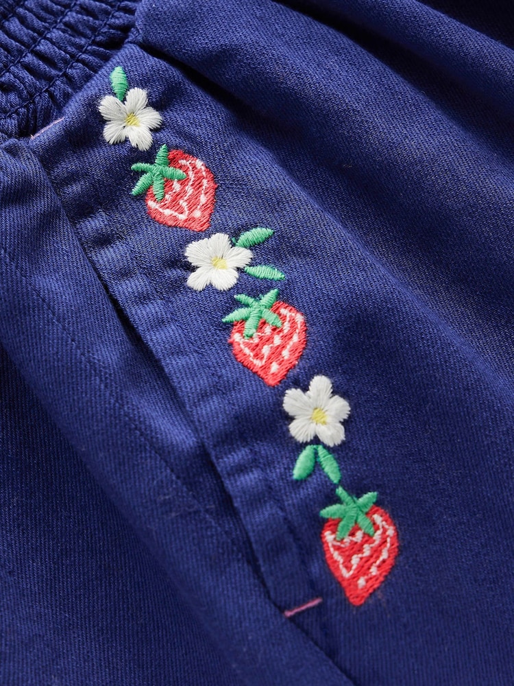 Boden Blue Embroidered Pull-On Shorts - Image 3 of 3