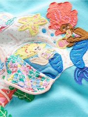 Boden Blue Mermaid Lift The Flap Short Sleeve 100% Cotton Top - Image 3 of 3