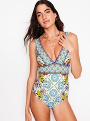 Boden Yellow Porto V-Neck Swimsuit - Image 1 of 6