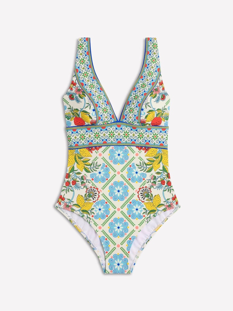 Boden Yellow Porto V-Neck Swimsuit - Image 6 of 6