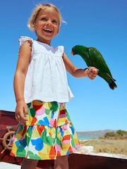 Boden Green Tiered 100% Cotton Jersey Skirt - Image 1 of 5