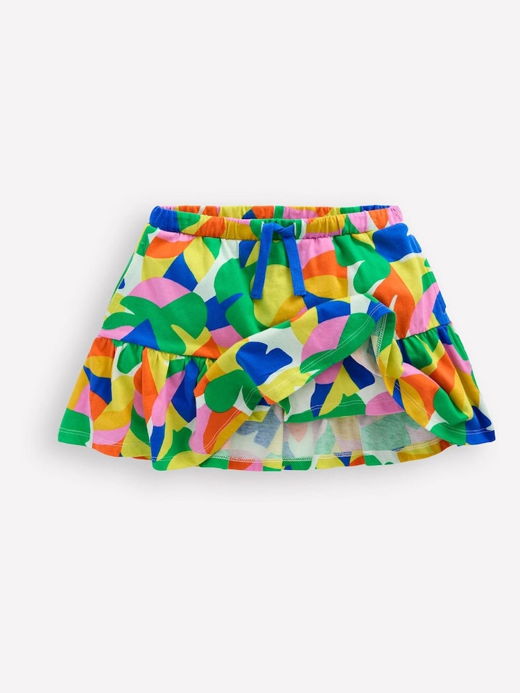 Boden Green Tiered 100% Cotton Jersey Skirt - Image 5 of 5
