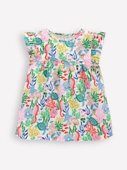 Boden Orange Juniper Frill Sleeve Woven 100% Cotton Top - Image 1 of 3