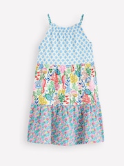 Boden Blue Enola Hotchpotch 100% Cotton Jersey Dress - Image 1 of 3