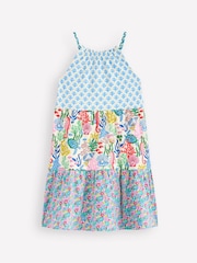 Boden Blue Enola Hotchpotch 100% Cotton Jersey Dress - Image 2 of 3