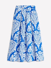Boden Blue Verity 100% Cotton Midi Skirt - Image 5 of 5