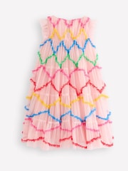 Boden Pink Tulle Tiered Dress - Image 3 of 4