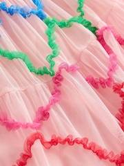 Boden Pink Tulle Tiered Dress - Image 4 of 4