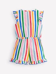 Boden Button Through Ruffle 100% Cotton Playsuit - صورة 2 من 3