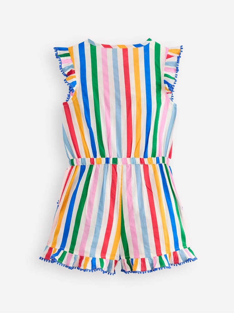 Boden Button Through Ruffle 100% Cotton Playsuit - صورة 2 من 3