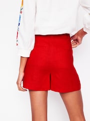 Boden Red Westbourne 100% Linen Shorts - Image 3 of 5
