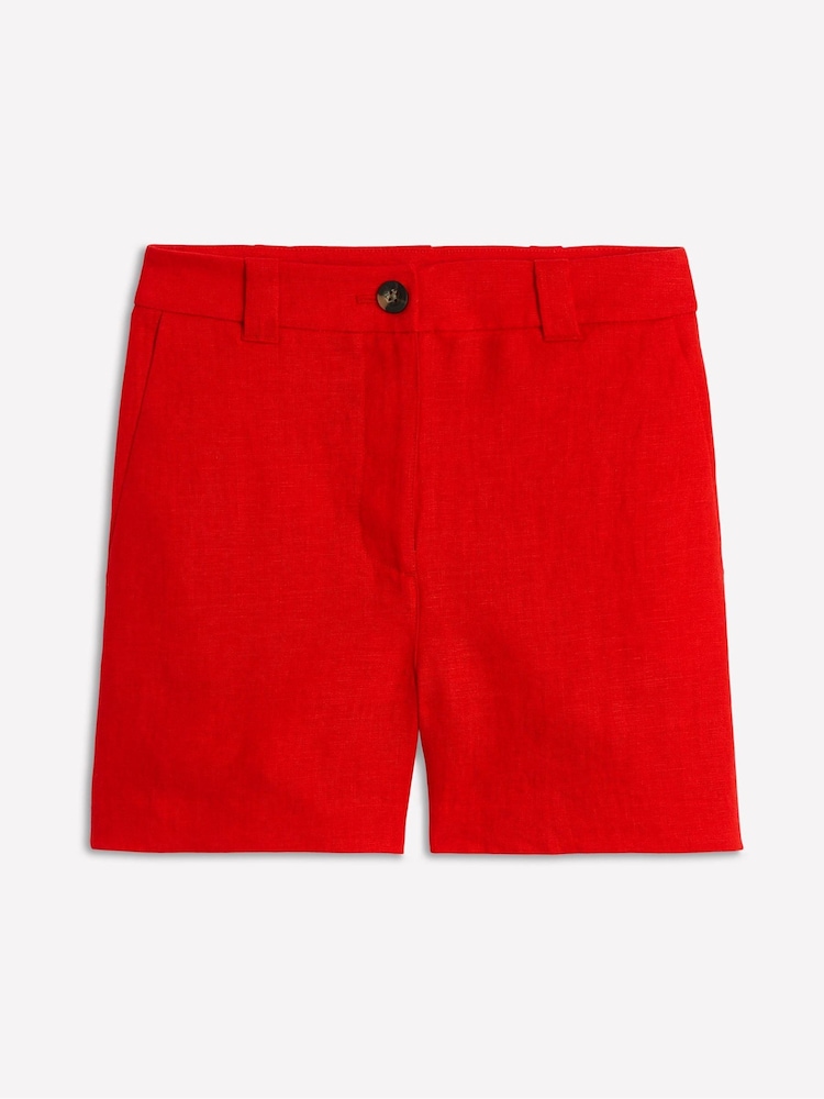 Boden Red Westbourne 100% Linen Shorts - Image 5 of 5