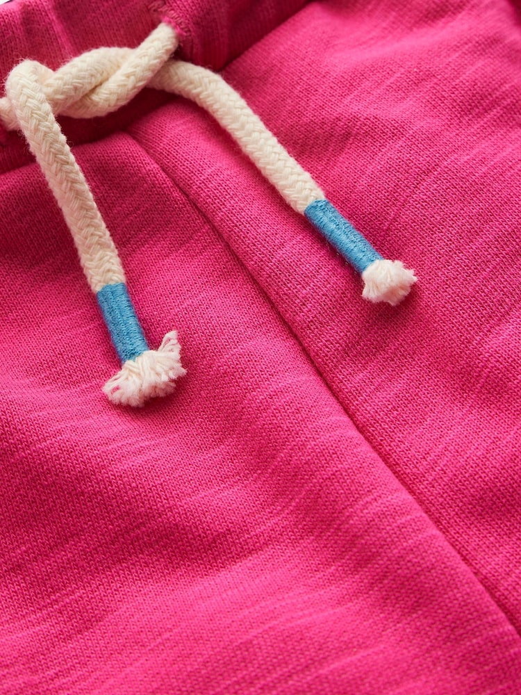 Boden Pink 100% Cotton Pom Trim Jersey Shorts - Image 3 of 3
