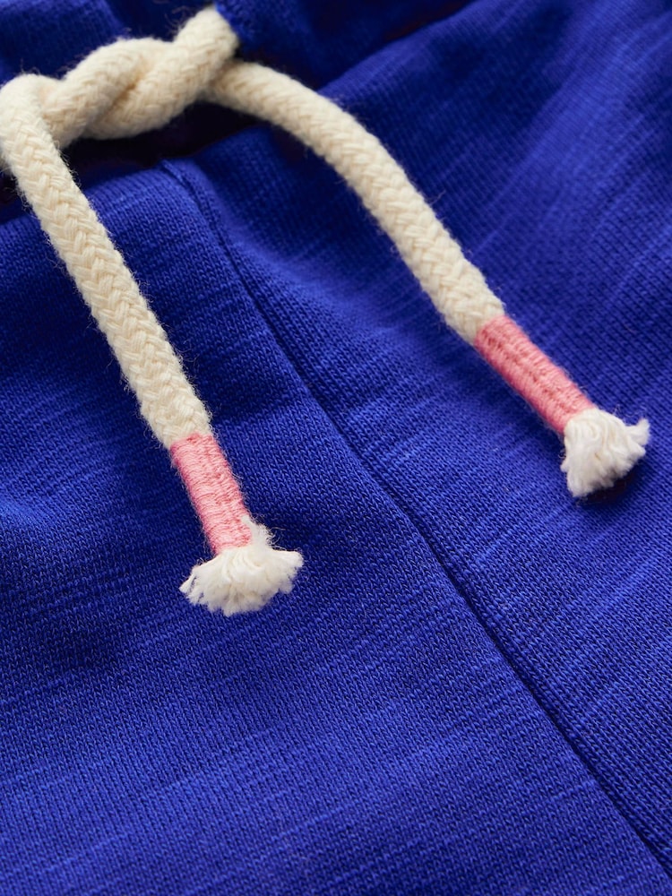 Boden Blue 100% Cotton Pom Trim Jersey Shorts - Image 3 of 3