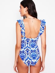 Boden Blue Evia Ruffle Swimsuit - Image 4 of 7