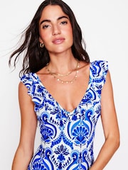 Boden Blue Evia Ruffle Swimsuit - Image 5 of 7