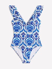 Boden Blue Evia Ruffle Swimsuit - Image 6 of 7