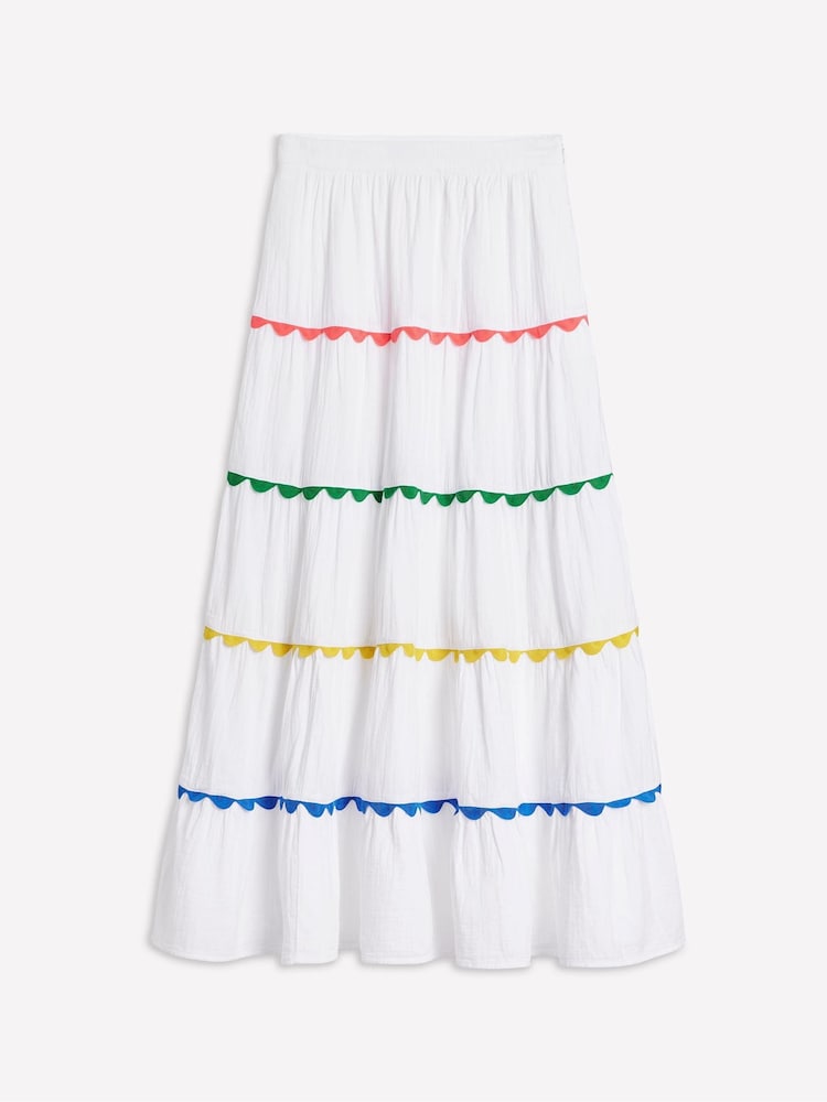 Boden White Nadia Double Cloth Maxi Skirt - Image 5 of 5