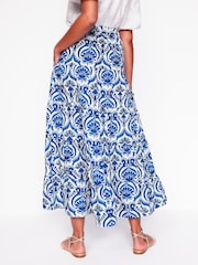 Boden Blue Nadia Poplin 100% Cotton Maxi Skirt - Image 3 of 5