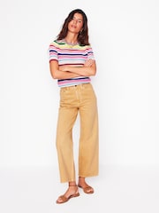 Boden Yellow High Rise Straight Crop Jeans - Image 4 of 7