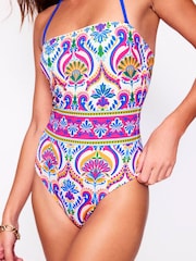 Boden Pink Paros Bandeau Swimsuit - Image 2 of 7