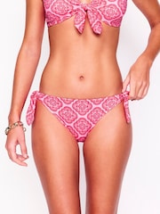 Boden Pink Tie Side Bikini Bottoms - Image 2 of 7