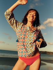Boden Multi Blouson Sleeve Raglan 100% Cotton Top - Image 1 of 6