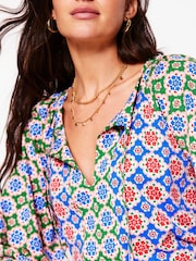 Boden Multi Blouson Sleeve Raglan 100% Cotton Top - Image 3 of 6