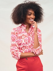 Boden Pink Felicity 100% Cotton Blouse - Image 1 of 7