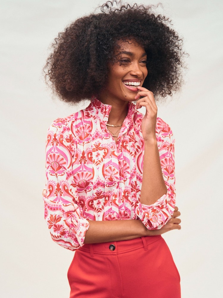 Boden Pink Felicity 100% Cotton Blouse - Image 1 of 7