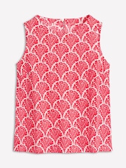 Boden Red 100% Linen Shell Top - Image 4 of 4