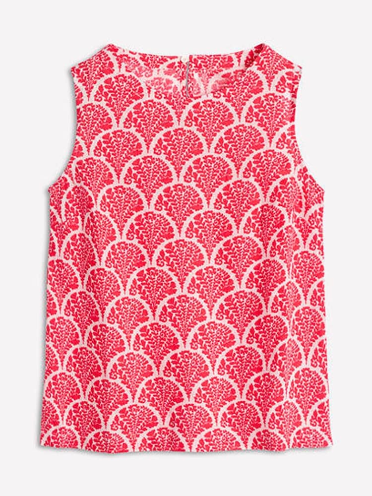 Boden Red 100% Linen Shell Top - Image 4 of 4