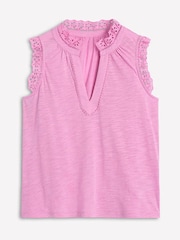 Boden Purple Aria Broderie Trim Vest - Image 4 of 4