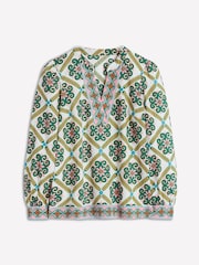 Boden Green 100% Cotton Notch Neck Top - Image 6 of 6
