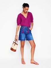 Boden Trim Insert Double Cloth 100% Cotton Top - Imagen 4 de 5
