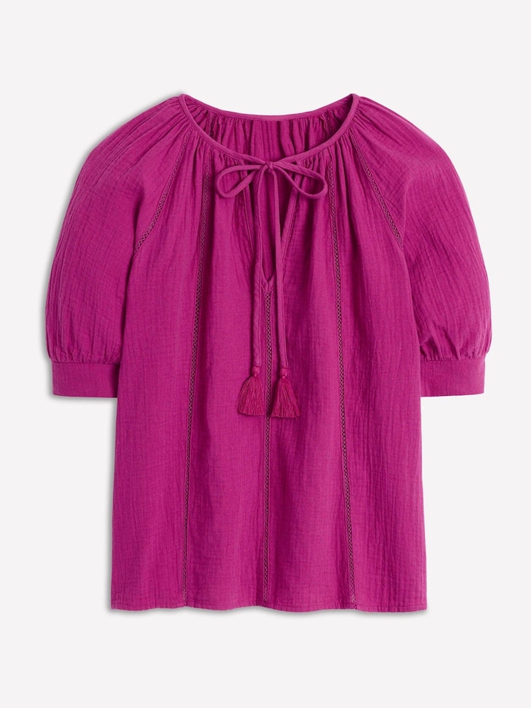 Boden Trim Insert Double Cloth 100% Cotton Top - Imagen 5 de 5