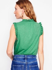 Boden Green Aria Broderie Trim Vest - Image 3 of 5